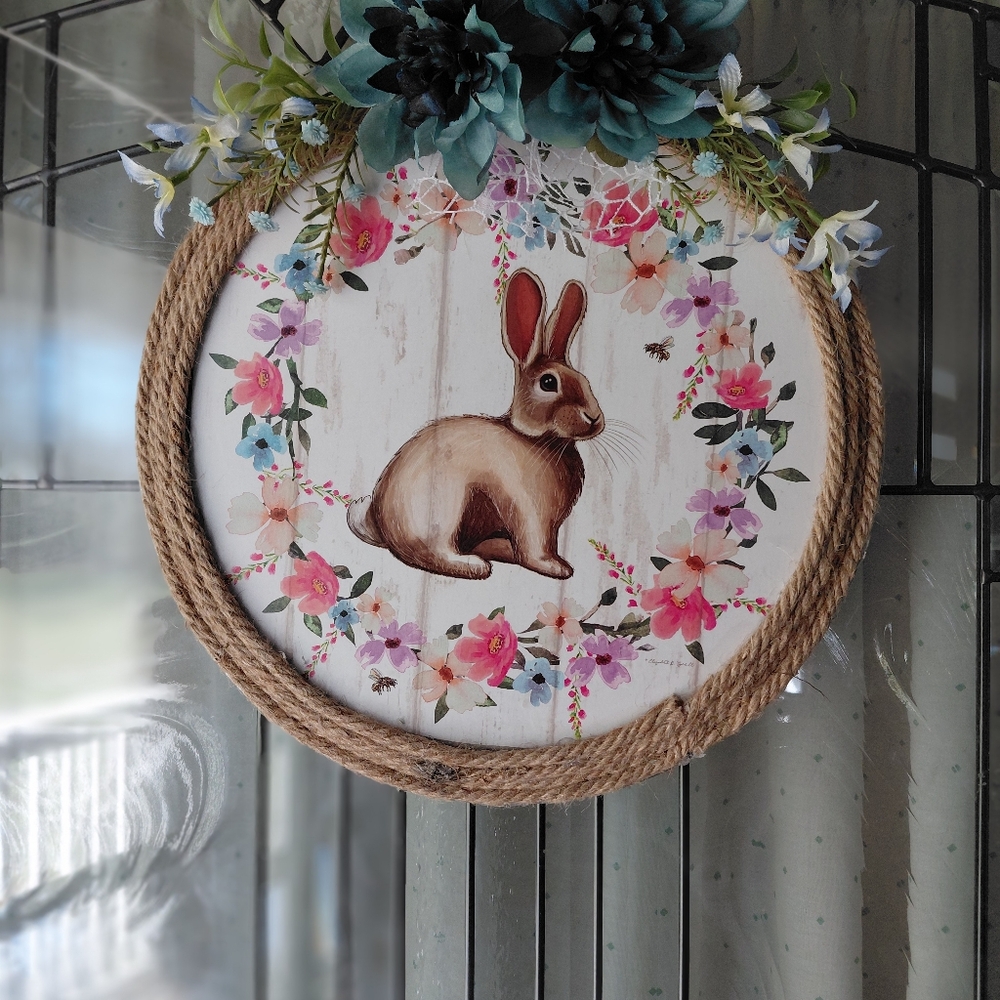 Floral Bunny Wall Decor - Picture 5 of 6
